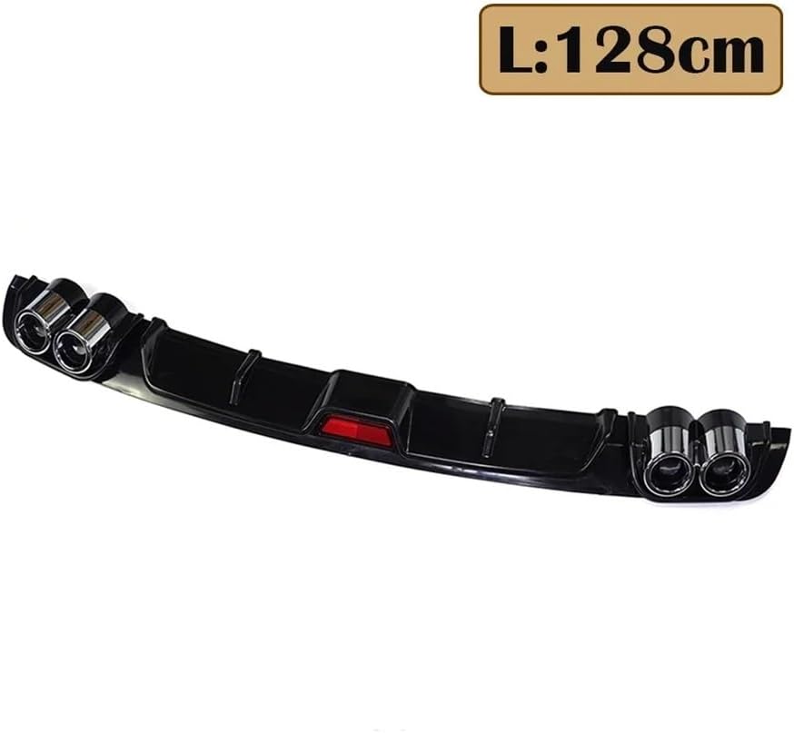 Car Bumper Rear Universal 118/128CM Spoiler Rear Lip Car Modified Accessories PP Auto Spoiler Diffuser(All Black-L)