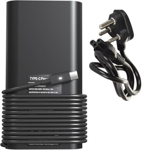 Image of 90W watt USB Type C(USB-C) AC Power Adapter Include Power Cord for Dell XPS 13,Precision 3540,Latitude 3400,3500, 5289,5300 2in1,7400 2in1,7300, 7390 2in1, 7200 2in1,5400,0TDK33 (DE 90W Type-C)