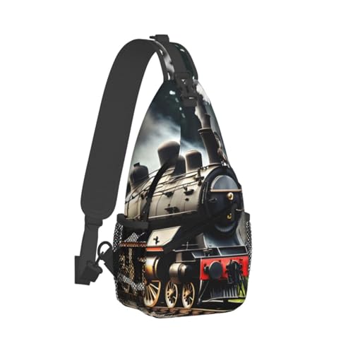 Bolso bandolera estampado locomotora para hiking y viaje miniatura 2