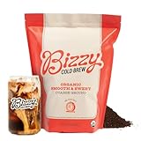 Bizzy Organic Cold Brew Coffee | Smooth & Sweet Blend | Coarse Ground Coffee | Medium Roast | Micro Sifted | Specialty Grade | 100% Arabica | 2 LB