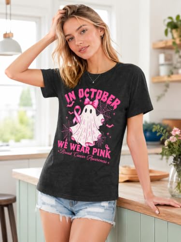 Image of Breast Cancer Shirts for Women Pink Ribbon Shirt Breast Cancer Survivor Tee