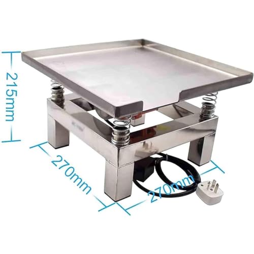 Mesas Vibratorias para Hormigón, Mesa Vibradora Eléctrica de Placa Plana, Plataforma de Vibración para Pruebas en Banco, 3000 RPM, para Eliminar Burbujas de Aire, 50 x 50 x 25 cm miniatura 6