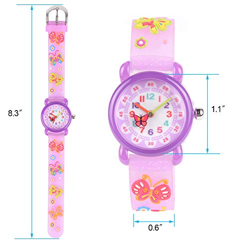 Image of Kids Watches for Boys Girls, 3D Cartoon Wrist Watch for Child Ages 3-8 | Cute Soft Silicone Watchband, Analog Dial, Daily Waterproof Durable, Birthday Christmas Ideal Gift for Little Child