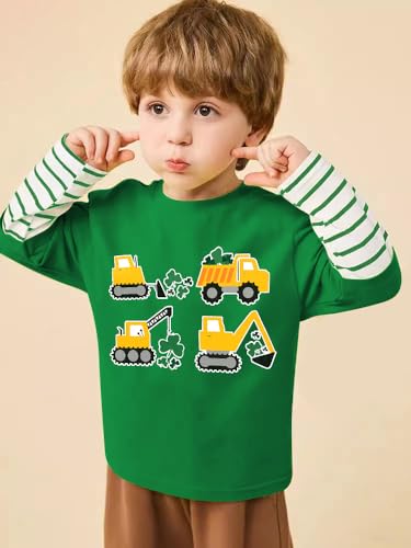 Toddler Boy St Patricks Day T-Shirt Lucky Irish Shamrock Paddy's Day Graphic Tees Tops 2-8 Years2