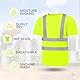 AUYAO Profi Warnschutz T-Shirt Warnkleidung Leicht Kurzarmshirt Kurzarm Hohe Sichtbarkeit Arbeitsshirt Warnshirt Reflektierend Arbeitshemd Hochsichtbares Bahn-T-Shirt Warnschutz Tshirt Herren Gelb L