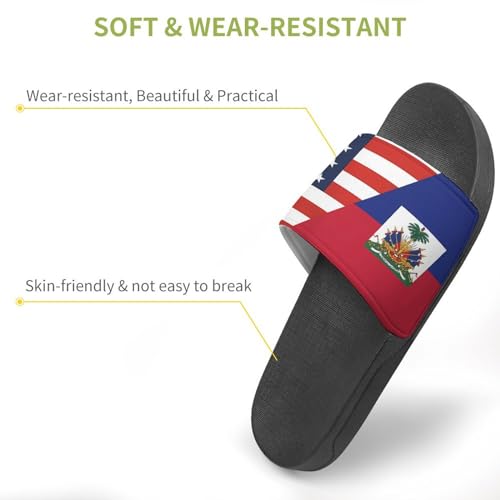 U.S. Haitians Flag House Sandals Non-Slip Bathroom Slippers Beach Summer Shoes for Men Women3