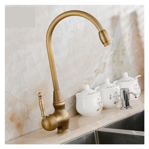 Robinet de cuisine mitigeur pivotant HLTYGWX pour un évier rétro convivial - 3