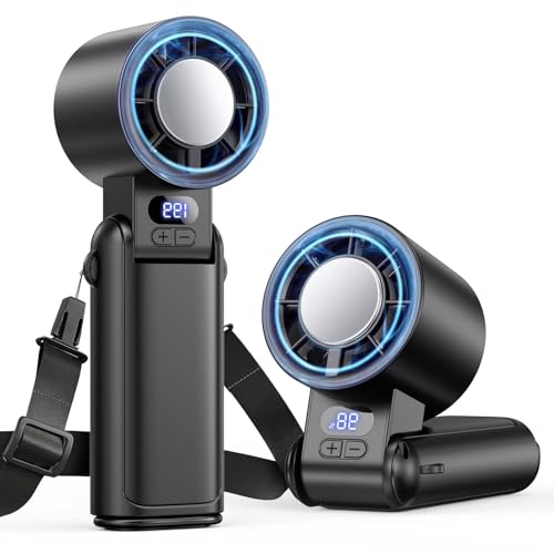 Ventilateur portatif avec écran LED et vitesse réglable pour rester au frais