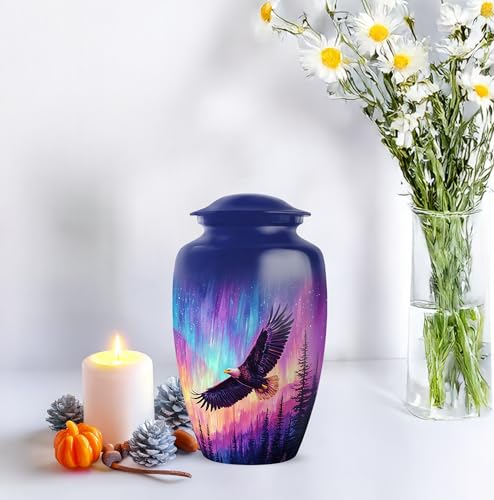 Image of Eagle Urn - Large Cremation Urn for Ashes for Women - Keepsake Urns for Funeral - Decorative Burial Urns - Combo of 10 Inch & 3 Inch