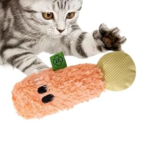 Generisch Quietschende Katzenspielzeuge | Interaktives Puzzle mit Katzenminze,Pl&uuml;schtier mit Quietschfunktion,gegen Langeweile, Besch&auml;ftigung, Training, Zahnen, Zahnreinigung