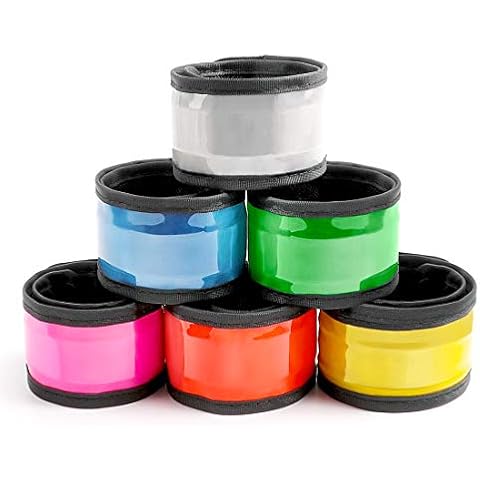esonstyle Pack of 6 LED Light Up Band Slap Bracelets Night Safety Wrist Band for Cycling Walking Running Concert Camping Outdoor Sports Cover