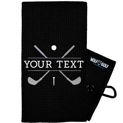 Wolf Golf Towels Custom Golf Towel | Personalized Golf...