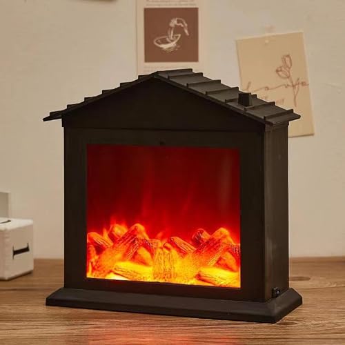 Cheminée décorative LED effet feu de bois pour décoration maison