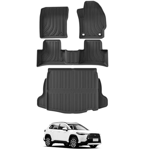 LUCKEASY g^ V^J[NX 10n tA}bg+QbW}bg TOYOTA COROLA CROSS 2WDp 3D̃tA}bg ԗp J[}bg gN}bg h h~ ω TPEf JX^p[c(g^ J