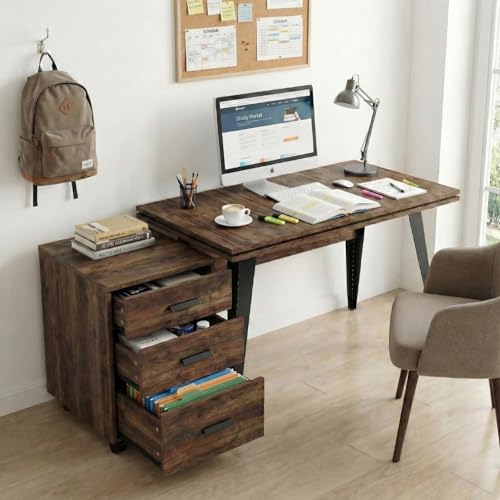 Image of FFO Computer Table with Storage | Multipurpose Office Desk for Home & Work | Study Table for Students | Sturdy PC Table with 1 Year Warranty | DIY Assembly