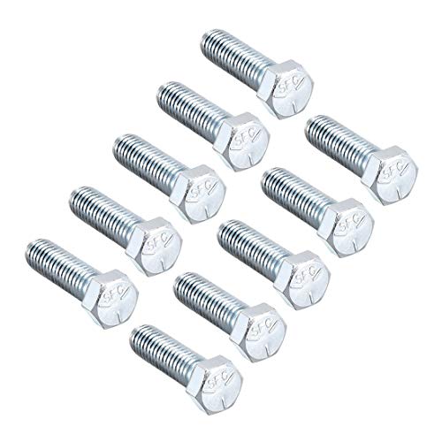 Image of uxcell Hex Head Screw Bolts Carbon Steel 7 /16 inch-14x1-1 /2 inch Fastener Grade 5 UNC 10pcs