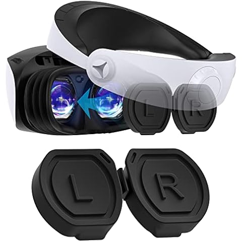 Objektivschutzkappe für PS VR2, Silikon-Schutzkappe für PlayStation VR2 Brille, leicht zu waschen und lufttrocknen, staubdicht, kratzfest & fettabweisend, leichtes Zubehör für PlayStation VR2 Objektiv Cover