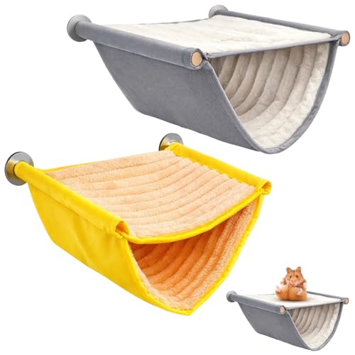 dienjason 2pcs Rat Hammock Guinea Pig Hammock Guinea Pig Bed Double Layered Design Optimizes Cage Space Suitable for Various Small Pets