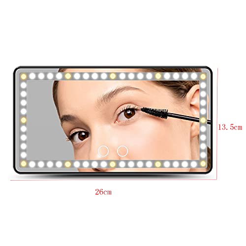 image for WedFeir Car Visor LED Vanity Mirror, Rechargeable Makeup Mirror With L