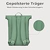 Johnny Urban Rolltop Rucksack Damen & Herren Sage Green - Robin Large - Tagesrucksack mit 16 Zoll Laptopfach - Recyceltes PET - 18-22L - Wasserabweisend #4