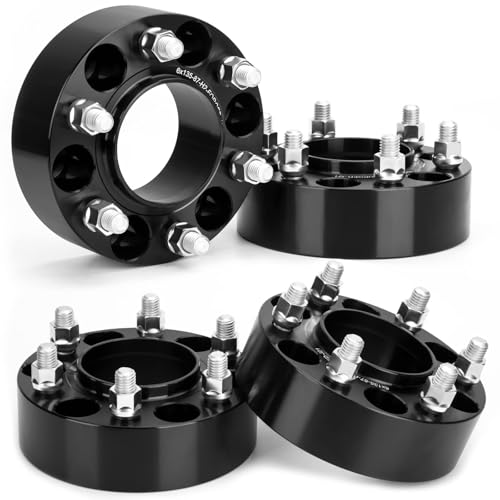 Image of KSP 6x135 Wheel Spacers for F150, 2 inch Hubcentric Wheel Spacer for 2004-2005-2014 F-150 2003-2014 Expedition Navigator 2005-2014 Mark LT, 50.8mm Thick with M14x2 Studs and 87.1mm Hub Bore Black 4PCS
