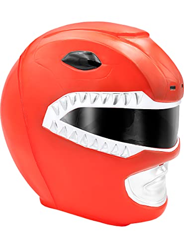 Funidelia | Casque Power Ranger rouge pour homme ▶ Super héros, Dessins Animés - Accesoires pour Adultes, accessoire pour déguisement - Rouge