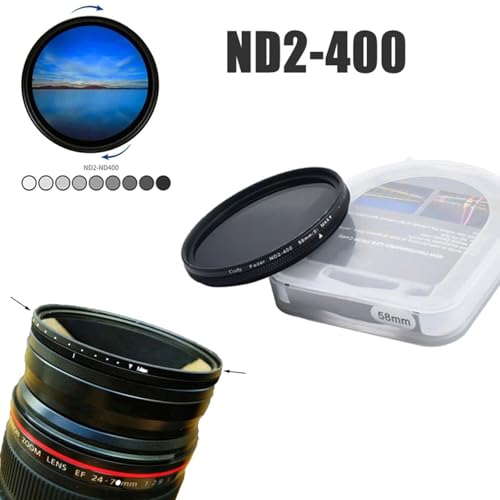 Filtre variable ND2-ND400 pour objectif photo de 40 à 82 mm - 2