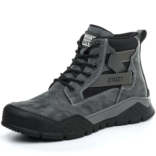 Image of WOWSTICK Lightweight Work Safety Shoes Steel Toe Industry Construction Slip Resistant Sneakers