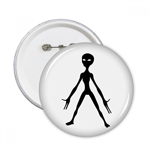 Badge Alien Monster DIYthinker en lot de 5 broches rondes multicolores XXL