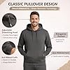 The Fancy Dress Hoodies for Men & Women UK - Unisex Plain Pullover Hooded Sweatshirt long Sleeve Inside Fleece Hoodie Top For Gym Work Running, (Dark Grey - XXL) #2