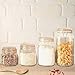 Oggi 4 Piece Airtight Glass Storage Containers Set - Includes 4 Glass Kitchen Canisters with Clamp Lids & Silicone Seals - Farmhouse Kitchen Décor, Kitchen Storage, Pantry Storage, Food Storage