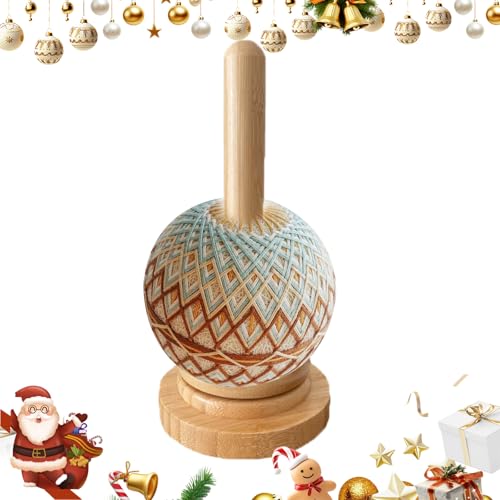 Soporte para Hilo de Lana de Madera Extraíble,Porta Ovillos de Lana con Rodamiento,Desenrollador de Lana,Soporte para Bolas de Hilo,Soporte de Hilo para Tejer,Evita Eficazmente que el se Enrede