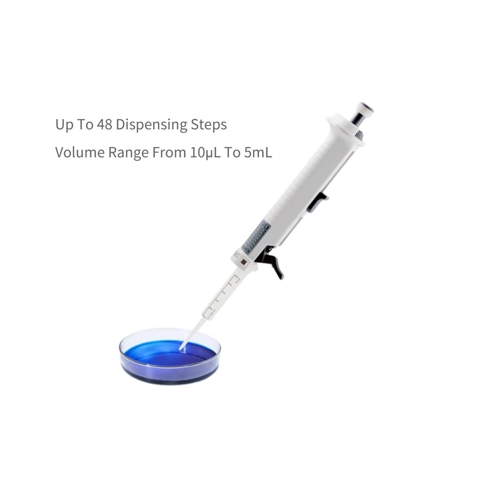 Pipette, Einstellbare Pipetten Labor Pipettenspender Kontinuierlicher Verteiler Kommen Mit Spitze 5ml Stepper Pipette