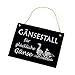 Produktbild Gänse Schild aus Schiefer gravur Gänsestall für glückliche Gänse - Schiefertafel Türschild 22x16cm | Dekolando