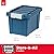 IRIS USA 5 Gallon Eco-Friendly Lockable Storage Bins with Lids, 6 Pack - Made in USA, Heavy Duty, Stackable Containers, Garage Organizing Bins Moving Tubs, Rugged Sturdy Equipment Utility Box - Navy