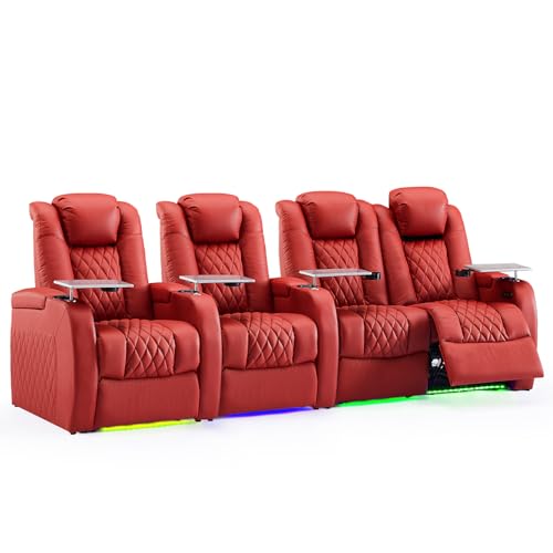 Image of Weilianda Home Theater Seating, Top Grain Leather Movie Theater Chair
