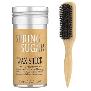 Amazon.com : SPRINGSUGAR Slick Back Hair Brush & Hair Wax Stick Set for