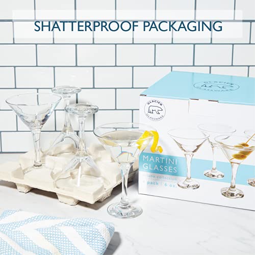 Minteer Formulas Glacier Glass - Milano Collection (Martini Glass (6 Oz) - Set Of 4) #TOP4