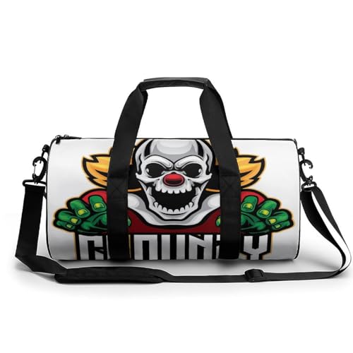 Sac week-end tête de mort 45x23x23cm au design soigné