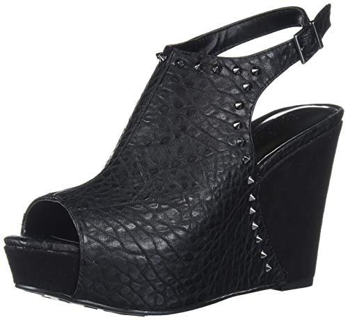 Carlos by Carlos Santana Women's Marcia Wedge Sandal, Black, 9.5 M M US