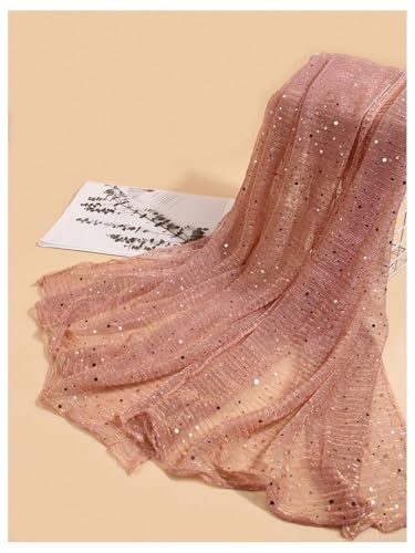 Image of Floerns Women's Sequin Bandana Square Scarf Silk Scarves Mesh Shawl and Wrap for Evening Dresses
