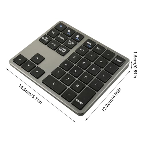 Teclado de números pequeños mecánico e inalámbrico de 35 teclas para una escritura silenciosa en PC 5