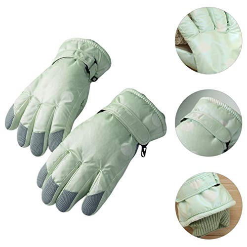 BESPORTBLE Luvas de Equitação de Inverno Feminino Luvas Externas à Prova de Vento Luvas de Esqui par