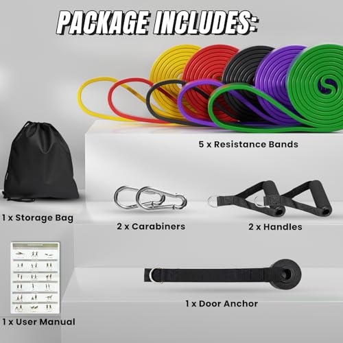 Sanakma Resistance Bands Set (5-pack, 5–125 lbs) — view 7
