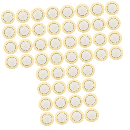 FUNOMOCYA 60 Pcs Copper Buzzer Buzzers Piezo Diaphragm Piezo Buzzer Piezo Disc Piezo Transducer Buzzer Piezo Pickup Guitar Pickup Buzzer Guitar Accessory Diaphragm Disc Guitar Buzzer Golden