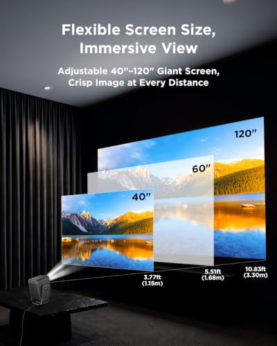 TCL C1 Smart Google TV Projector, WiFi and Bluetooth, 285° Rotating Gimbal - image 7