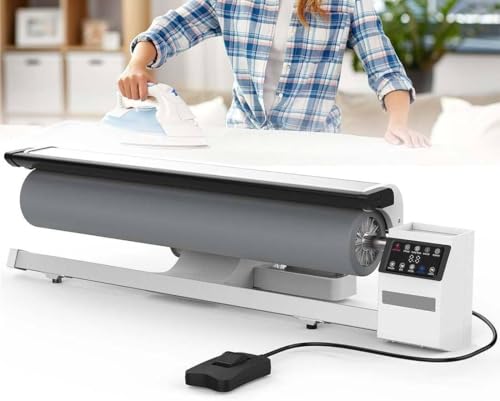 Ironing Roller Press Automatic Clothes Roller, Professional Garment Steamer With Foot Pedal Control+Continuous Steam For Commercial And Home Usage, Designed