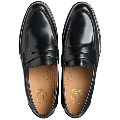 Loake Mens 356 Leather Black Shoes 7.5 Us #TOP1