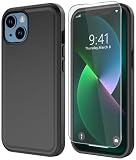 Diverbox for iPhone 13 case [Shockproof] [Dropproof] [Tempered Glass Screen Protector ],Heavy Duty Protection Phone Case Cover for Apple iPhone 13 (Black-2in1)