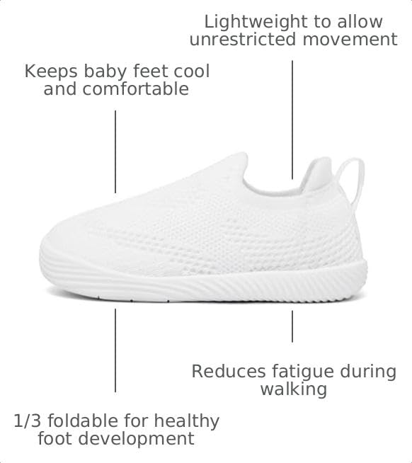 Image of MORENDL Baby Toddler Walking Socks Non-Slip Breathable Unisex Casual Sneakers